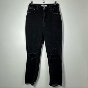 Abercrombie & Fitch Women’s Ankle Straight Ultra High Rise Curve Love Black 4R